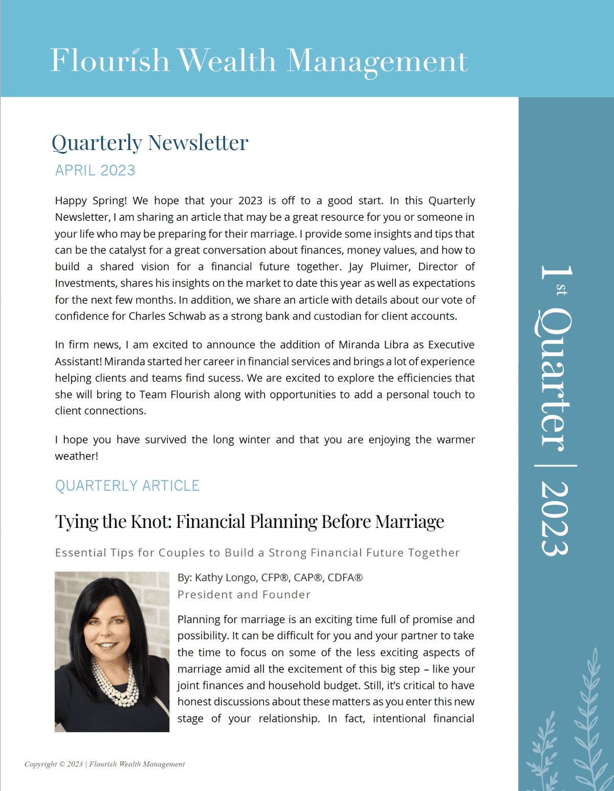 Q1 2023 Quarterly Newsletter